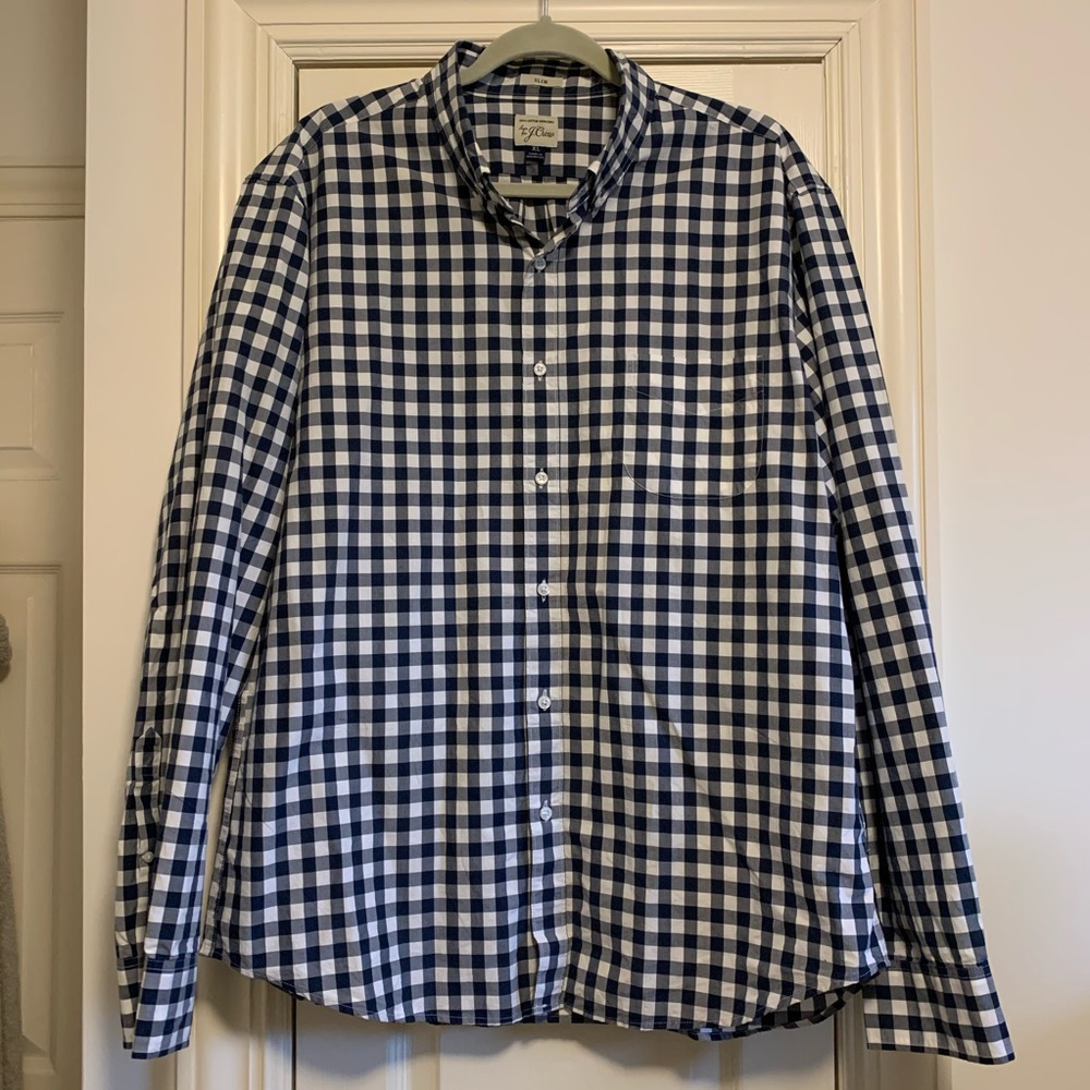 J. Crew Gingham Check Button Down